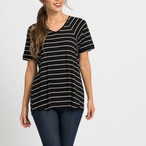 BNWT Love Tee, Black and White Stripe